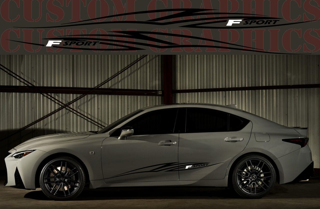 Vinyl Graphics 2 Colors T|ribal Design Stickers Compatible with Lexus IS500