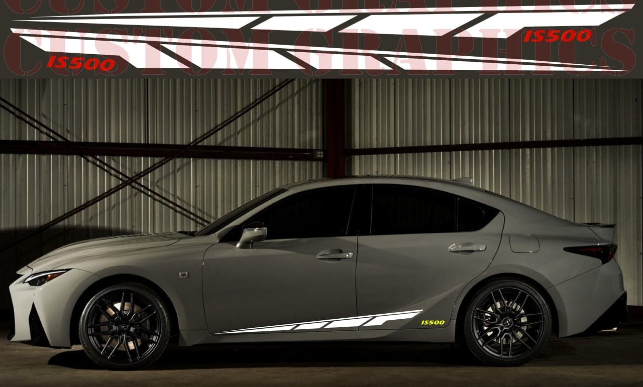 Vinyl Graphics 2 Colors Fantastic Design Stickers Compatible with Lexus IS500