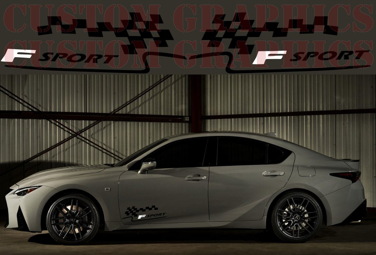 Vinyl Graphics 2 Colors Style Design Stickers Compatible with Lexus IS500