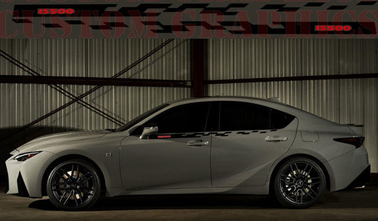 Vinyl Graphics 2 Colors Up Line Design Stickers Compatible with Lexus IS500