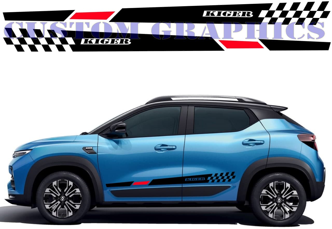 Vinyl Graphics Classico 2 colors Design Graphic Racing Stripes Compatible with Renault Kiger