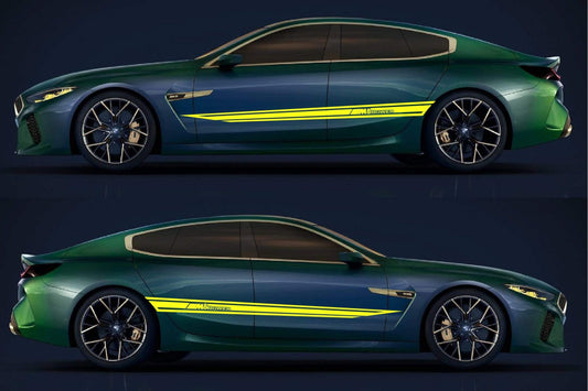 Customized Vinyl Decal Racing Stripes For BMW M8 bmw m racing stripes - Brothers-Graphics