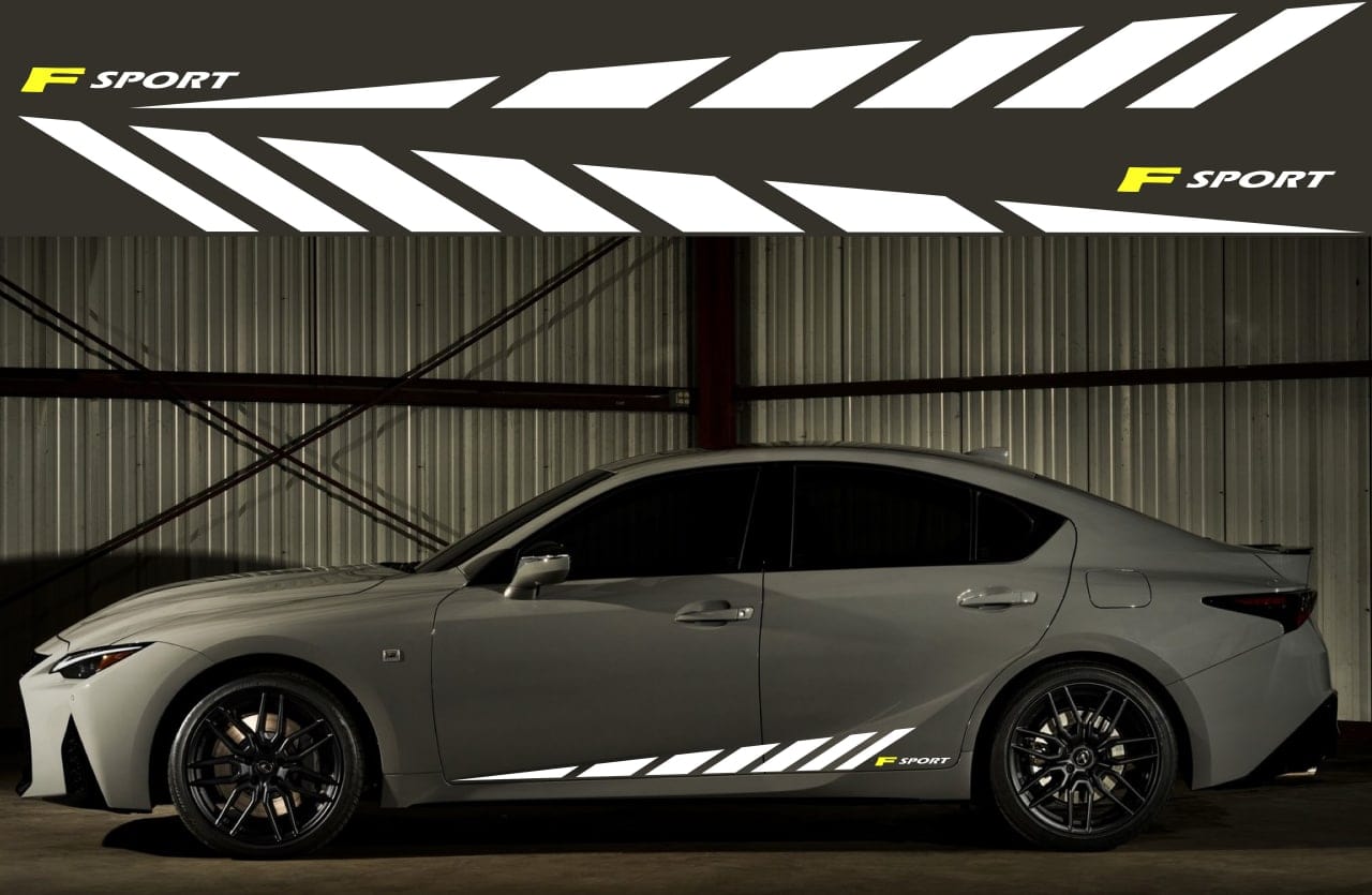 Vinyl Graphics F Sport Figure Design Stickers Compatible with Lexus IS500