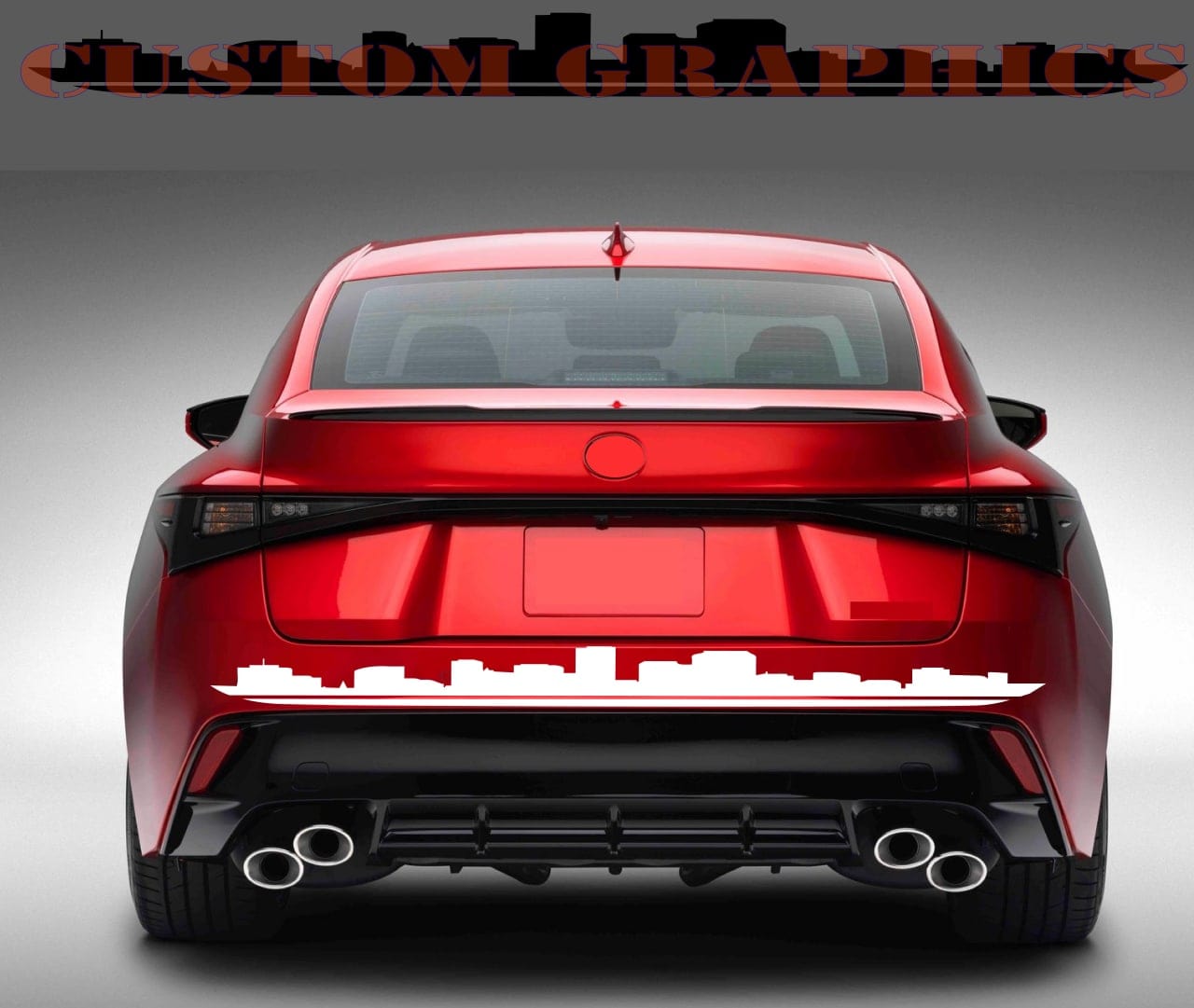 Vinyl Graphics Tailgate Town Line Design Stickers Compatible with Lexus IS500
