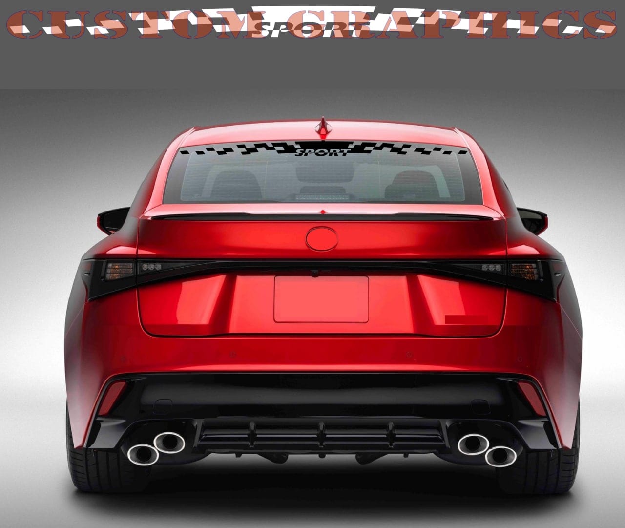 Vinyl Graphics Tailgate Window Line Design Stickers Compatible with Lexus IS500